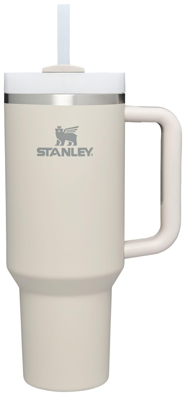 Stanley Quencher H2.0 Tumbler with Handle and Straw 40 oz | Flowstate 3-Position Lid | Cup Holder Compatible for Travel | Insulated Stainless Steel Cup | BPA-Free | Dune